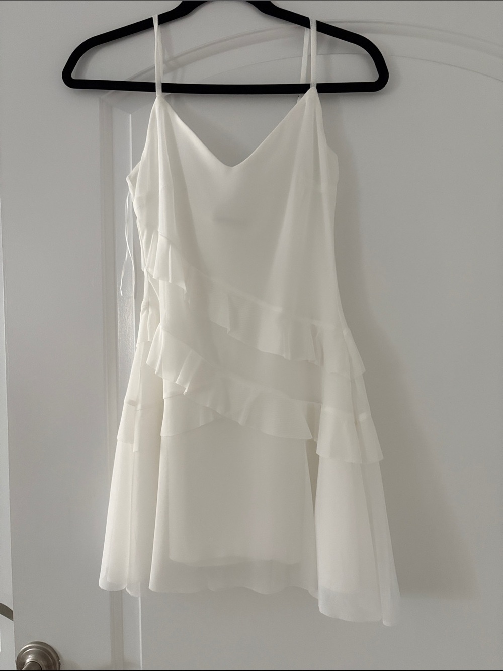 Princess Polly White Ruffle Slip Dress - Unbranded